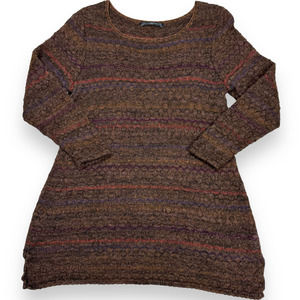 Peruvian Connection Chunky Knit Pullover Sweater Size XL Brown Alpaca Wool Blend